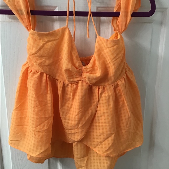 Urban Outfitters | Tops | Urban Outfitters Orange Crop Top Nwt Sz S Cute | Poshmark
